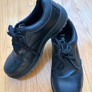 Black Leather Lace-Up Shoes